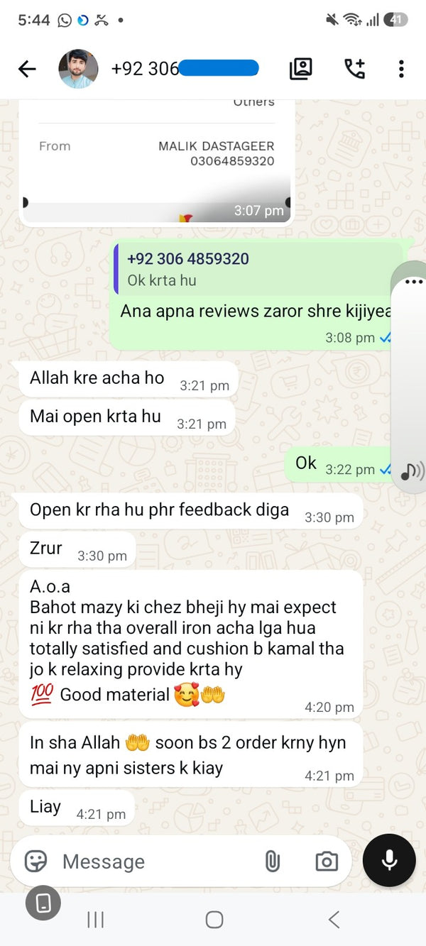 Customer chat review