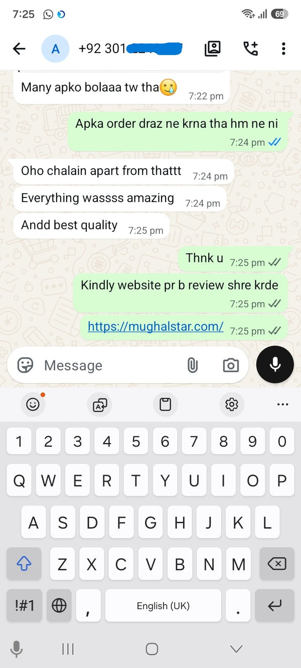 Customer chat review