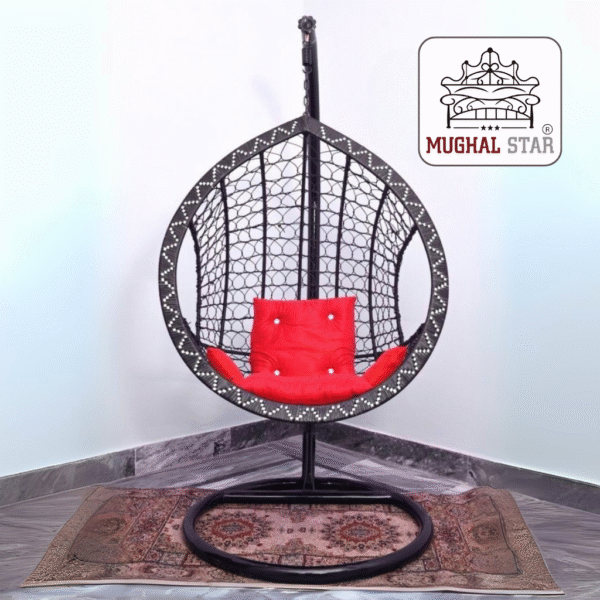 "Egg Hanging Swing Chair with Stand - Stylish and Comfortable Jhoola"