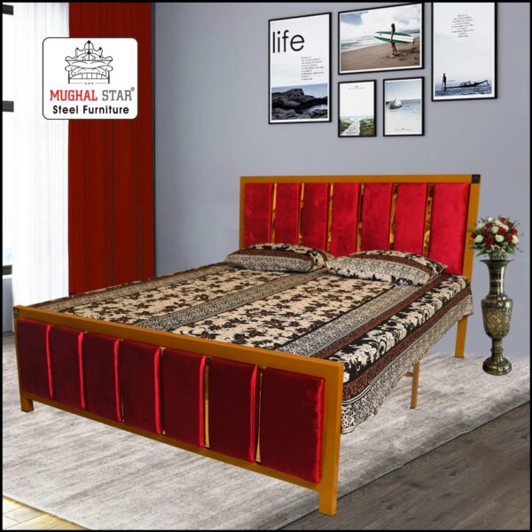 Super Deluxe Brass Bed , iron Bed, Double Bed, Mughal Star Steel Furniture (Copy) - Image 2