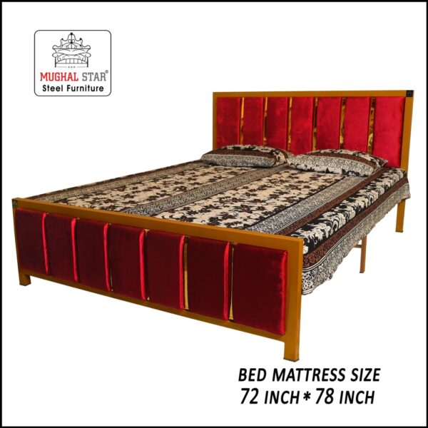 Super Deluxe Brass Bed , iron Bed, Double Bed, Mughal Star Steel Furniture (Copy) - Image 3