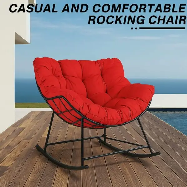 Rocking Chair – Velvet Comfort, Iron Strength