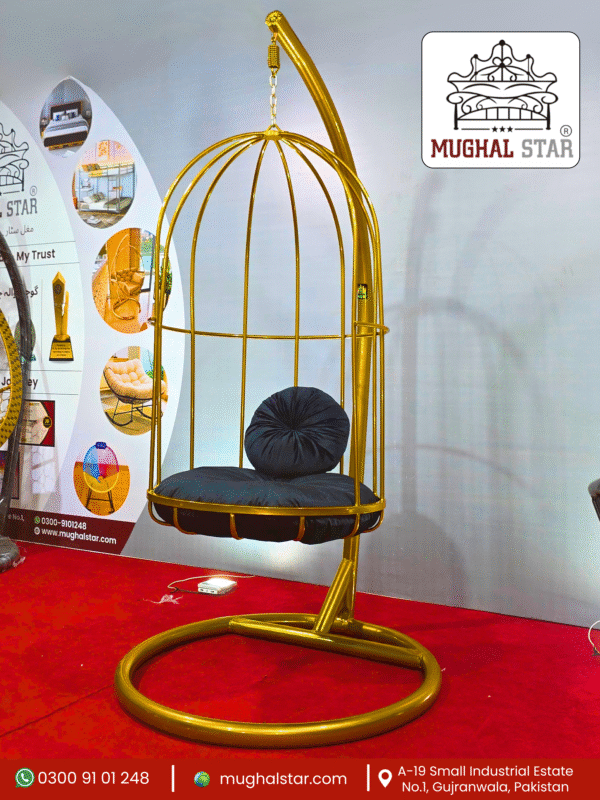 Cage Swing – Powder-Coated Hanging Chair for Home & Events