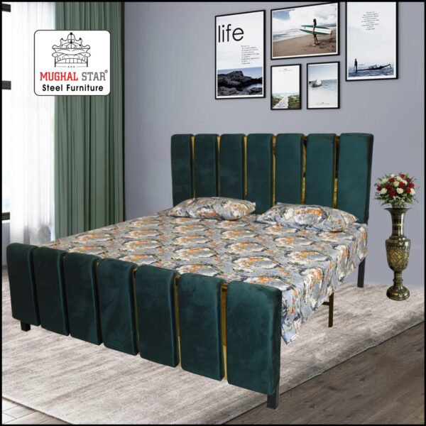Brass Double Bed / Mughal Star Steel Furniture - Image 2