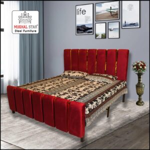 Brass Bed/ Valvet Design, Double Bed,